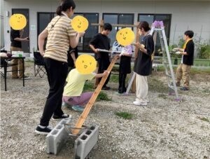 流しそうめん始めました。。