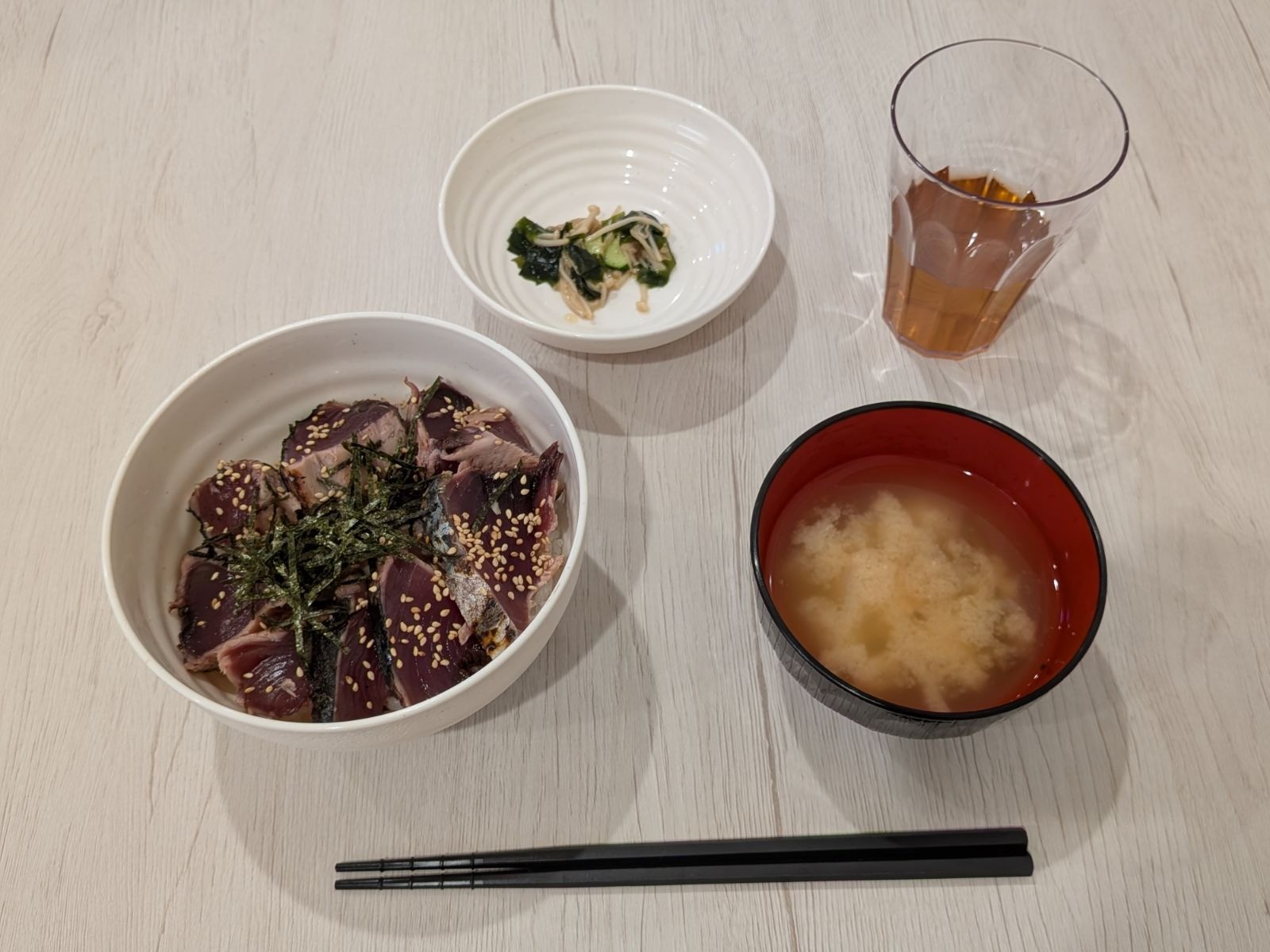 カツオ丼作りに挑戦しました🐟