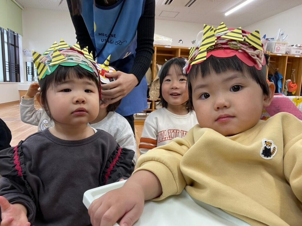 豆まき会の様子から